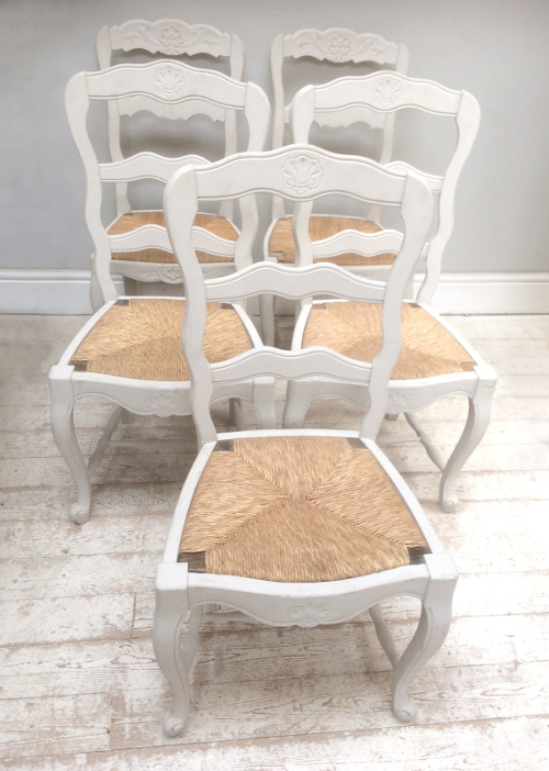 set of 5 provencal chairs